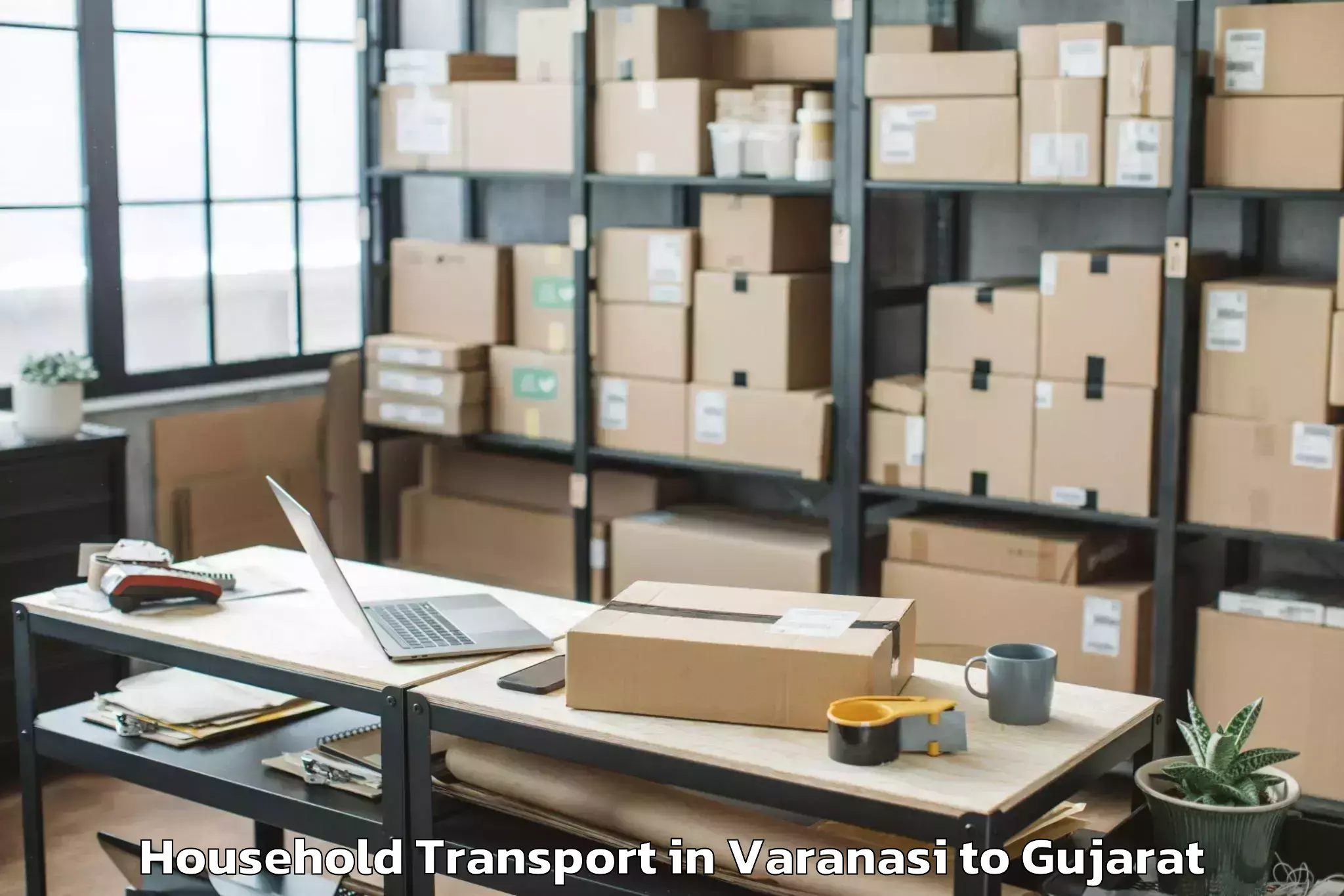 Reliable Varanasi to Rai University Ahmedabad Household Transport